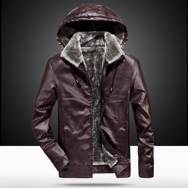 men's jackets winter fashion solid color korean style men pu leather jacket thick wool liner motorcycle hoodie premium coats ma, Black;brown
men's jackets winter fashion solid color korean style men pu leather jacket thick wool liner motorcycle hoodie premium coats ma, Black;brown