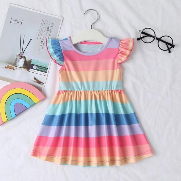 girl's dresses summer born infant children's dress girls cotton rainbow striped ruched sleeveless frocks cute toddler kids clothes, Red;yellow
girl's dresses summer born infant children's dress girls cotton rainbow striped ruched sleeveless frocks cute toddler kids clothes, Red;yellow