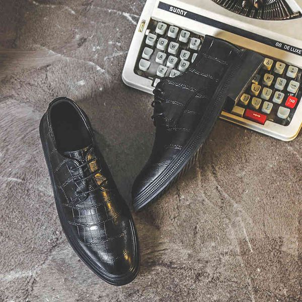 british men's leather sho busins drs spring and autumn breathable soft soled wedding, Black
british men's leather sho busins drs spring and autumn breathable soft soled wedding, Black