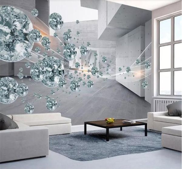 wallpapers custom 3d wallpaper murals living room bedroom crystal ball space building brick wall paper home decor