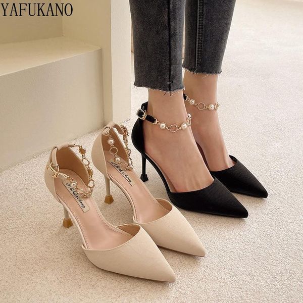 dress shoes french girl design mid hollow sandals temperament fairy style party wedding pearl chain 8cm high heels stiletto, Black
dress shoes french girl design mid hollow sandals temperament fairy style party wedding pearl chain 8cm high heels stiletto, Black