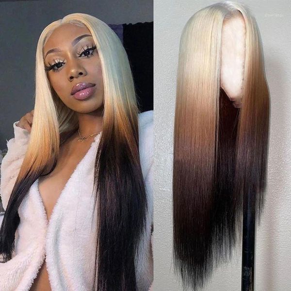long straight ombre blonde wig silk base human hair for women brazilian remy glueless 5*5 pu lace wigs1, Black;brown
long straight ombre blonde wig silk base human hair for women brazilian remy glueless 5*5 pu lace wigs1, Black;brown