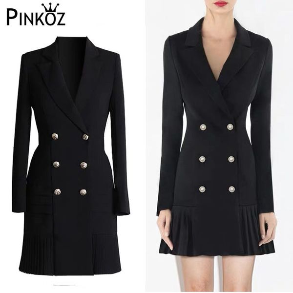 women's blazer dress double breated slim pleated female fashion clothes korean ol mini 210421, White
women's blazer dress double breated slim pleated female fashion clothes korean ol mini 210421, White