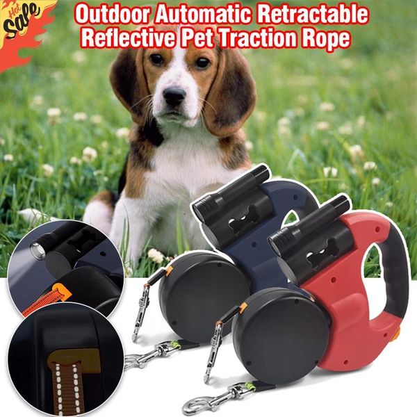 durable automatic retractable dog leash reflective traction rope adjustable outdoor walking pet device collars & leashes
durable automatic retractable dog leash reflective traction rope adjustable outdoor walking pet device collars & leashes