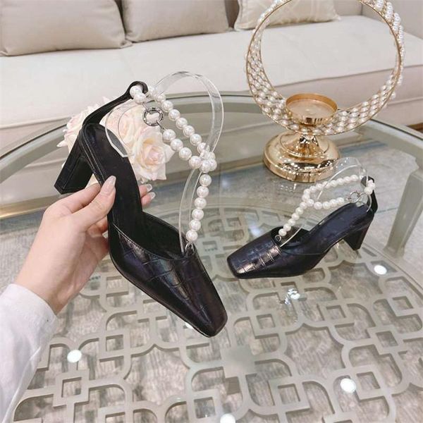sandals pearl ladies sqaure toe women brand sandalias mujer wedding sandalia feminina summer party shoes leather, Black
sandals pearl ladies sqaure toe women brand sandalias mujer wedding sandalia feminina summer party shoes leather, Black