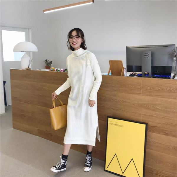 casual dresses yamdi thick knitted jumper winter solid autumn warm 2021 sweater dress women woman loose pollover vestidos, Black;gray
casual dresses yamdi thick knitted jumper winter solid autumn warm 2021 sweater dress women woman loose pollover vestidos, Black;gray