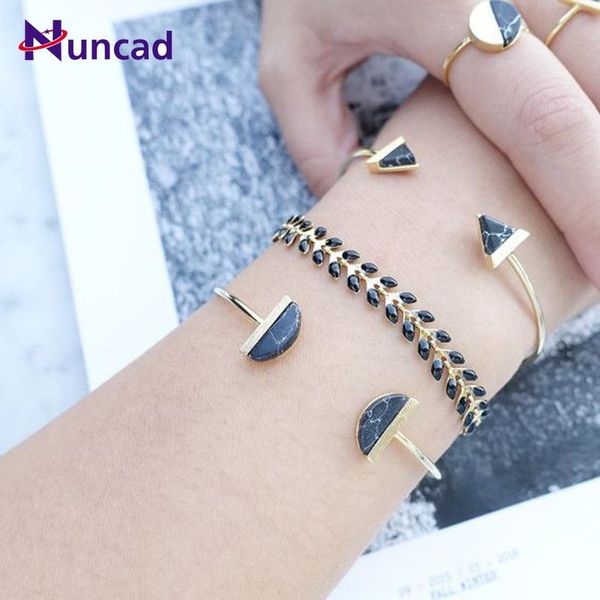 link, chain jewelry fashion creative leaves wheat ears round triangle opening ladies bracelet 3 piece set, Black
link, chain jewelry fashion creative leaves wheat ears round triangle opening ladies bracelet 3 piece set, Black