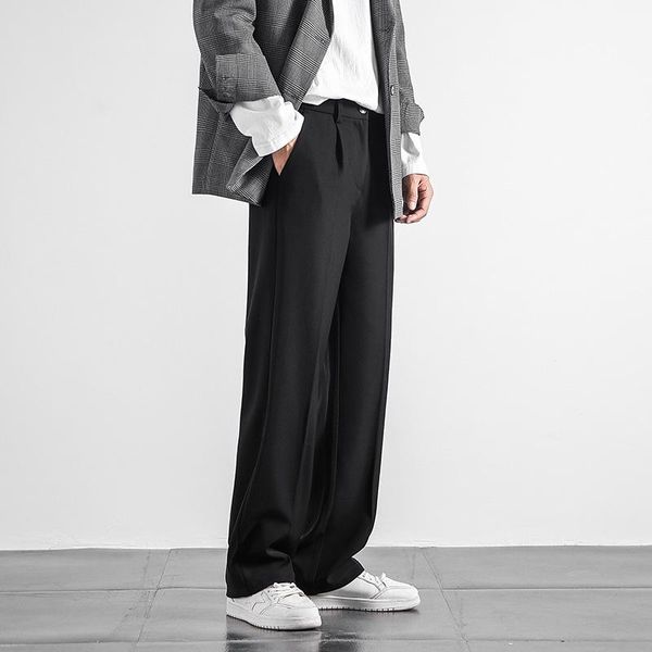 men's pants summer/spring men loose straigth leg long casual suit ins japanese&korean style all match trousers, Black
men's pants summer/spring men loose straigth leg long casual suit ins japanese&korean style all match trousers, Black