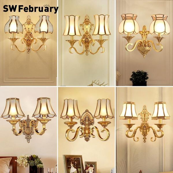 all copper wall lamps european style for home bedside lights bedroom living room balcony lamp corridor aisle
all copper wall lamps european style for home bedside lights bedroom living room balcony lamp corridor aisle