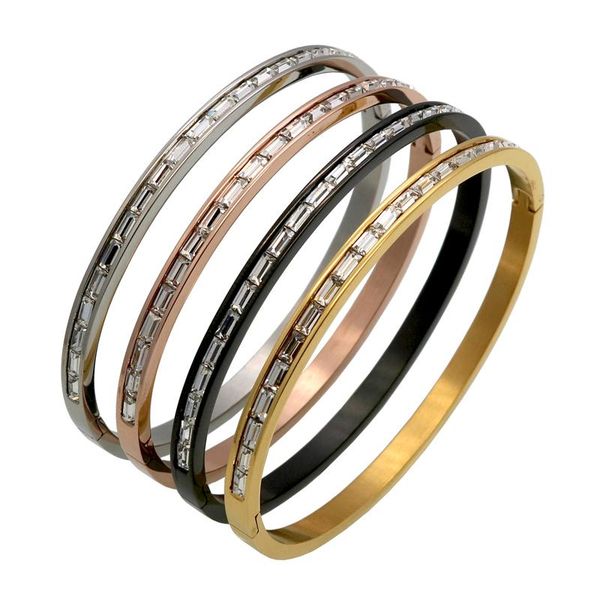 bangle 1 rows crystal gold/rose gold/silver color stainless steel cuff love bracelets & bangles women open wedding jewelry, Black
bangle 1 rows crystal gold/rose gold/silver color stainless steel cuff love bracelets & bangles women open wedding jewelry, Black