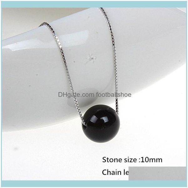 & jewelrysterling sier women stone necklaces 10mm onyx bead natural pendants necklace for jewelry chains drop delivery 2021 bgqfh, Silver
& jewelrysterling sier women stone necklaces 10mm onyx bead natural pendants necklace for jewelry chains drop delivery 2021 bgqfh, Silver