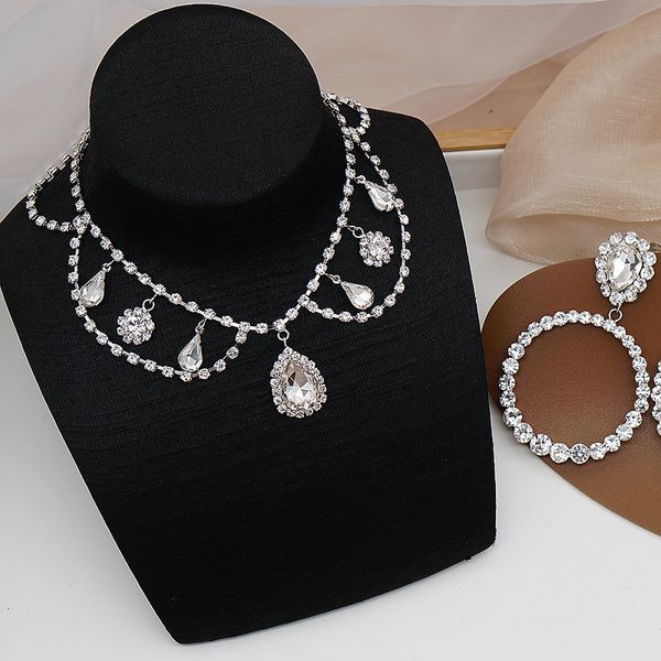 necklac fashion french diamond clavicle chain water drop pendant hollow necktie necklace chocker party accsori fashion, Silver
necklac fashion french diamond clavicle chain water drop pendant hollow necktie necklace chocker party accsori fashion, Silver