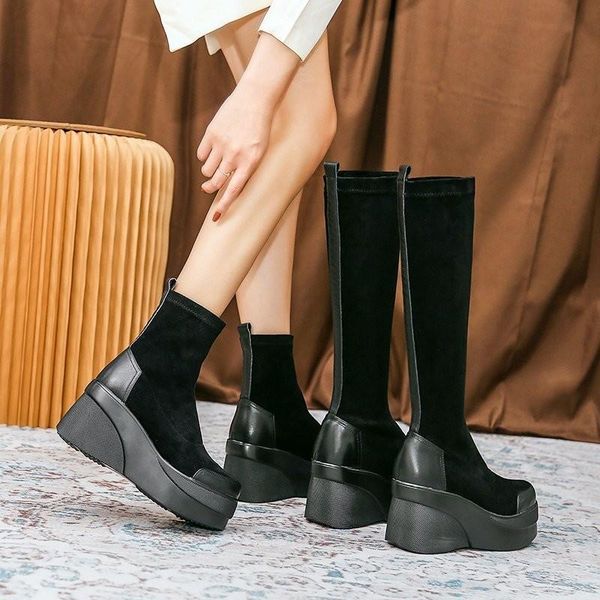 boots women 2021 female shoes round toe thigh high heels ladies mid calf low lolita autumn rubber, Black
boots women 2021 female shoes round toe thigh high heels ladies mid calf low lolita autumn rubber, Black