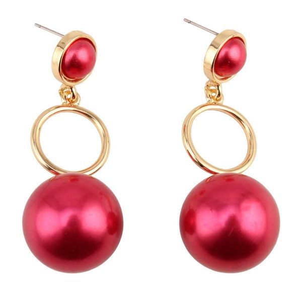 big bead ball pendant gold color metal alloy drop dangle earrings for women florate brand simulated pearl statement & chandelier, Silver
big bead ball pendant gold color metal alloy drop dangle earrings for women florate brand simulated pearl statement & chandelier, Silver