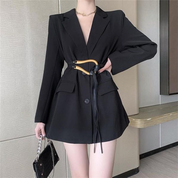 women's suits & blazers autumn fashion chic women slim black blazer vintage unique belt waisted jacket suit british style ol retro spli, White;black
women's suits & blazers autumn fashion chic women slim black blazer vintage unique belt waisted jacket suit british style ol retro spli, White;black