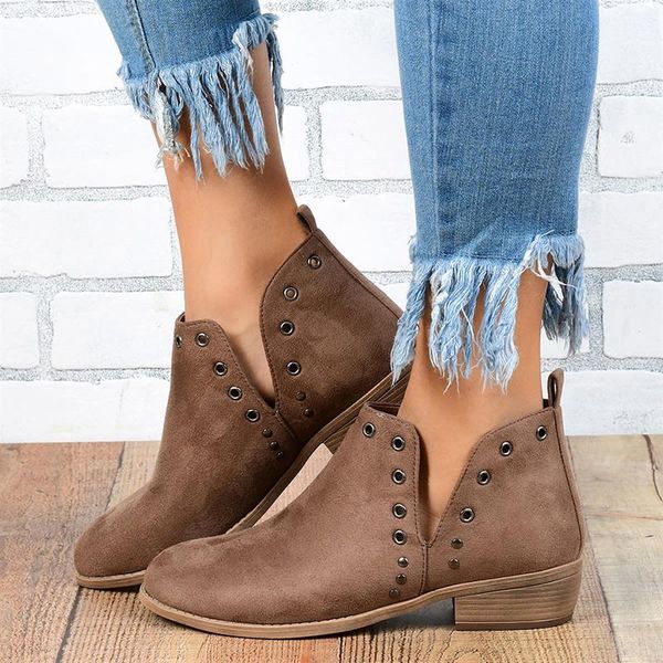 designer western cowboy boots women rivet v-shaped opening slip-on low heel cowgirl booties ankle shoes zapatos mujer, Black
designer western cowboy boots women rivet v-shaped opening slip-on low heel cowgirl booties ankle shoes zapatos mujer, Black
