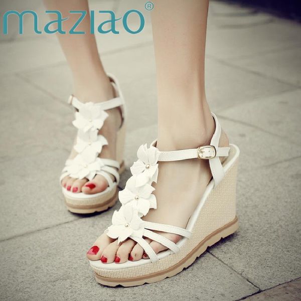 arrive women sandals sweet flower fashion shoes simple t-strap comfortable wedges size 34-39 woman, Black
arrive women sandals sweet flower fashion shoes simple t-strap comfortable wedges size 34-39 woman, Black