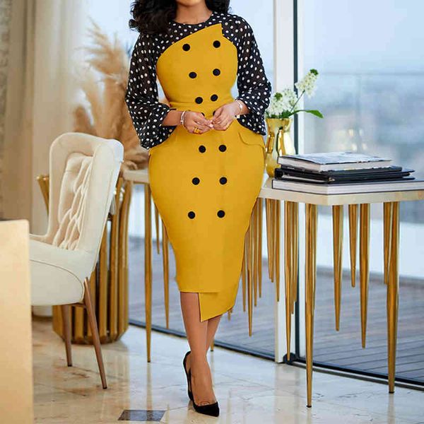 fashion chic elegant double breasted mid-length dress women long sleeve office lady pencil dresses 210521, Black;gray
fashion chic elegant double breasted mid-length dress women long sleeve office lady pencil dresses 210521, Black;gray