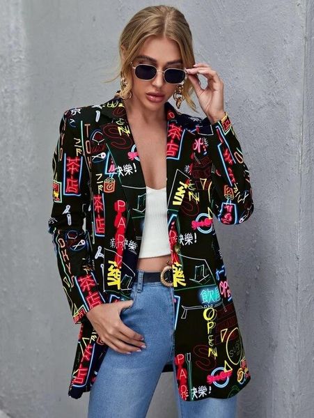 women's suits & blazers 2021 european and american foreign trade independent station fashion non positioning printing small suit coat w, White;black
women's suits & blazers 2021 european and american foreign trade independent station fashion non positioning printing small suit coat w, White;black