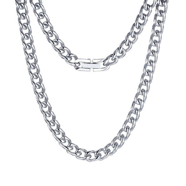 chains 2021 fashion and simple stainless steel round chain necklace color hip hop style men's 6mm width domineering, Silver
chains 2021 fashion and simple stainless steel round chain necklace color hip hop style men's 6mm width domineering, Silver