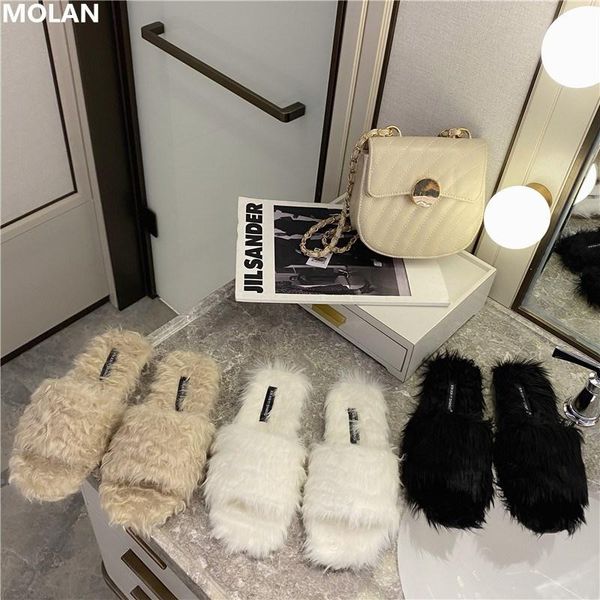 brand design 2021 winter korean fashion soft hair fur slippers flat slides slip-on loafers mules flip flops casual, Black
brand design 2021 winter korean fashion soft hair fur slippers flat slides slip-on loafers mules flip flops casual, Black