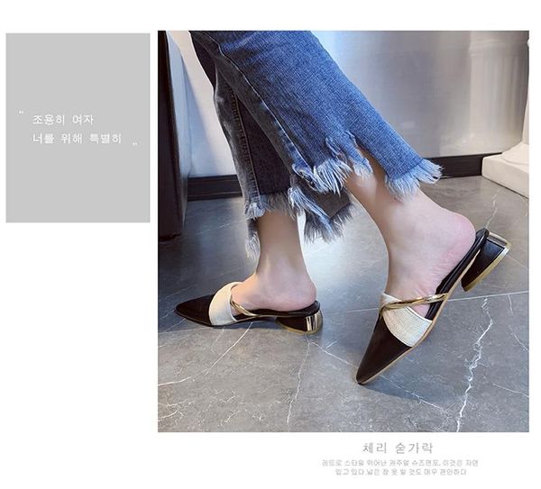 slippers pointed toe half women wear 2021 spring and summer fashion flat wild color matching shoes, Black
slippers pointed toe half women wear 2021 spring and summer fashion flat wild color matching shoes, Black