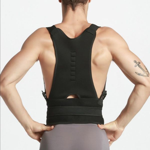 back support brace posture corrector with spine adjustable lumbar shoulder strap for pain relief men women straightener, Black;blue
back support brace posture corrector with spine adjustable lumbar shoulder strap for pain relief men women straightener, Black;blue