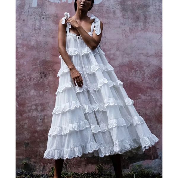 summer boho women maxi cake spaghetti strap white lace crochet long tunic beach dress 210415, Black;gray
summer boho women maxi cake spaghetti strap white lace crochet long tunic beach dress 210415, Black;gray