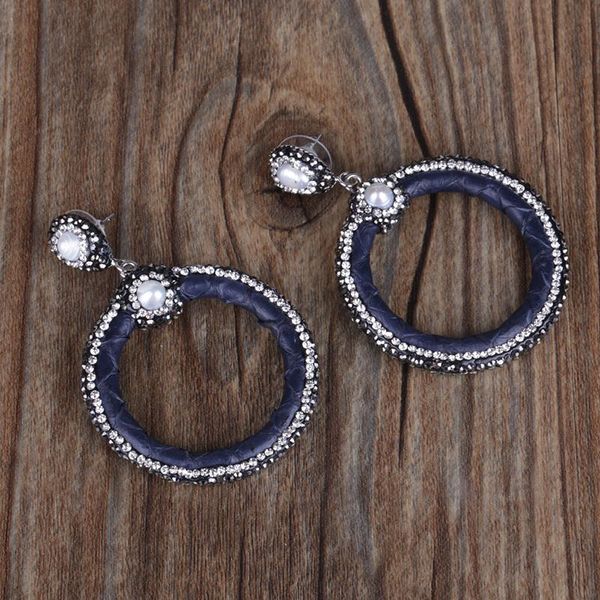 dangle & chandelier hollow big loop black white rhinestone charms dark blue leather natural freshwater pearl studs round earrings women, Silver
dangle & chandelier hollow big loop black white rhinestone charms dark blue leather natural freshwater pearl studs round earrings women, Silver