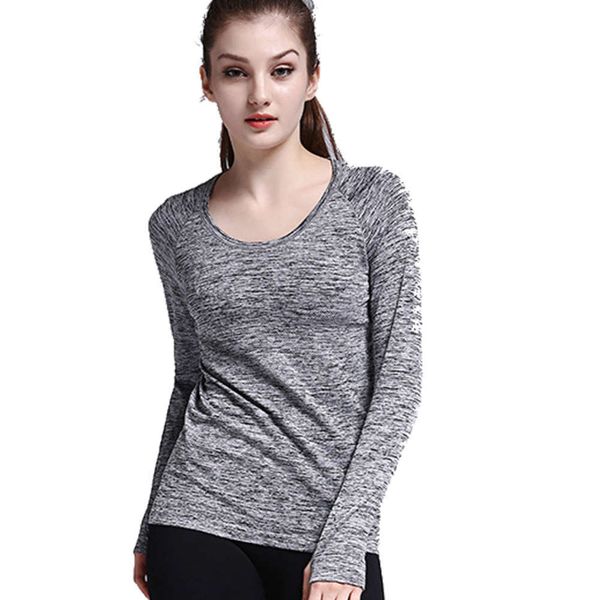 women's tracksuits yoga dress sports long sleeve t-shirt women's outdoor running fitness coat round neck bottomed shirt casual wea, Gray
women's tracksuits yoga dress sports long sleeve t-shirt women's outdoor running fitness coat round neck bottomed shirt casual wea, Gray