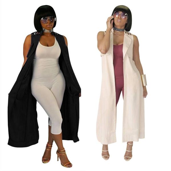 women's vests 2021 autumn selling fashion personality casual jacket wild style after being split sexy, Black;white
women's vests 2021 autumn selling fashion personality casual jacket wild style after being split sexy, Black;white