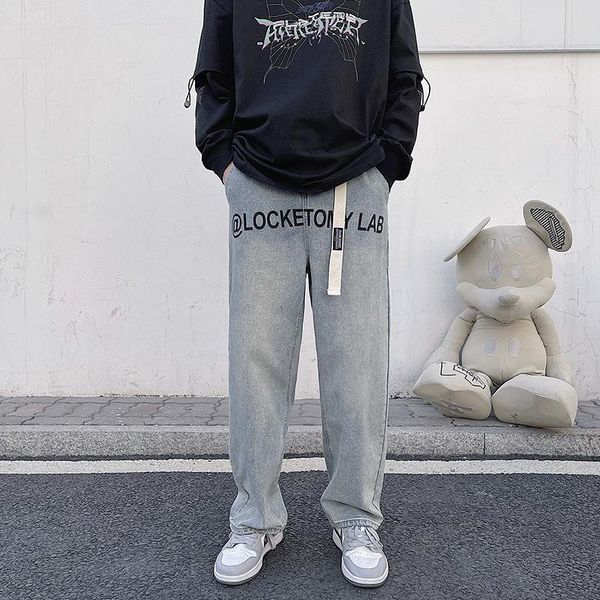 men's fashion retro jeans ins loose straight wide leg patchwork baggy goth clothes designer pants, Blue
men's fashion retro jeans ins loose straight wide leg patchwork baggy goth clothes designer pants, Blue