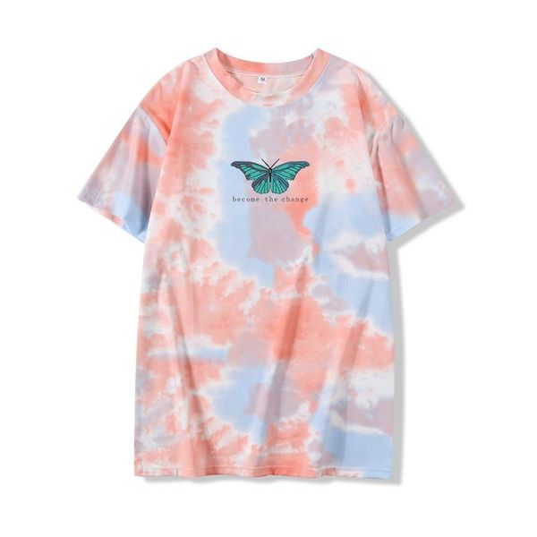 women's t-shirt butterfly become the change printing pattern women tie dye summer japan korean casual harajuku style fashion female, White
women's t-shirt butterfly become the change printing pattern women tie dye summer japan korean casual harajuku style fashion female, White