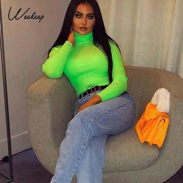 weekeep autumn winter turtleneck solid t-shirt fashion streetwear long sleeve basic knitted women tshirt casual vintage 90s women's, White
weekeep autumn winter turtleneck solid t-shirt fashion streetwear long sleeve basic knitted women tshirt casual vintage 90s women's, White
