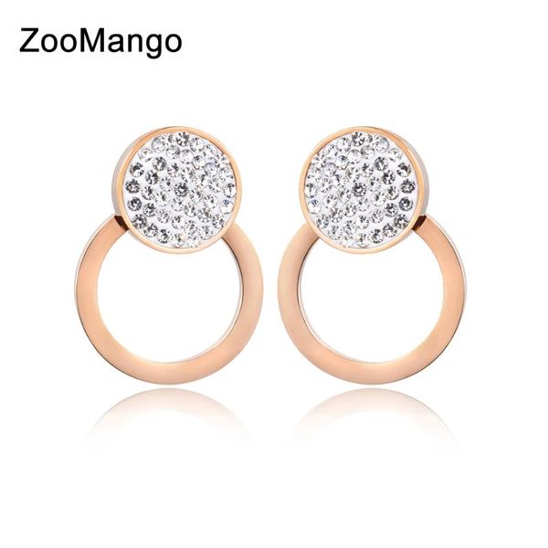 stud zoomango black & white rhinestone double circle earrings for women titanium steel bridal sets wedding jewelry ze18015, Golden;silver
stud zoomango black & white rhinestone double circle earrings for women titanium steel bridal sets wedding jewelry ze18015, Golden;silver