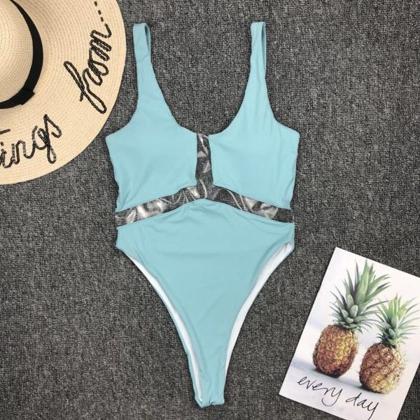 one-piece suits sky blue splicing women swimwear one piece swimsuit female ribbed padded high cut bather bathing suit swim lady
one-piece suits sky blue splicing women swimwear one piece swimsuit female ribbed padded high cut bather bathing suit swim lady