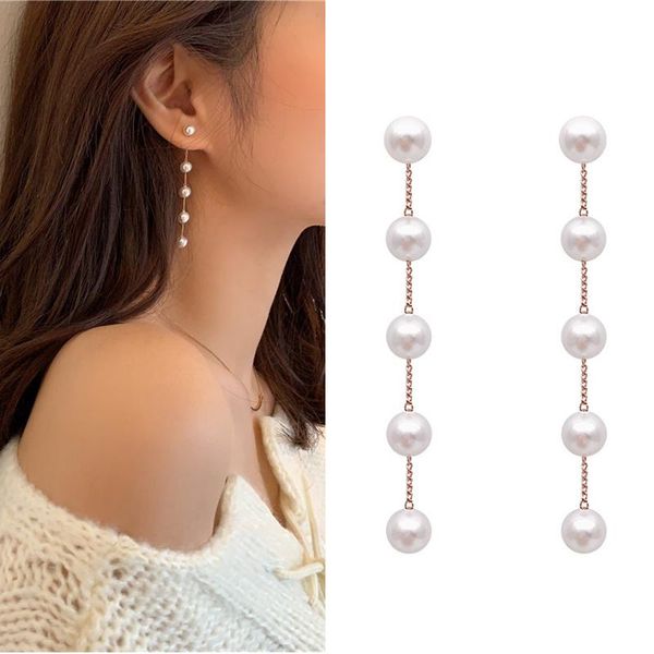 dangle & chandelier trendy fairy simulated pearl women long earrings white round wedding pendant korean fashion jewelry, Silver
dangle & chandelier trendy fairy simulated pearl women long earrings white round wedding pendant korean fashion jewelry, Silver