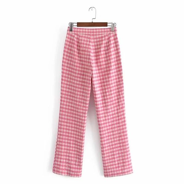 woman summer female clothing youth sweet high waist plaid flared pants casual trousers 210531, Black;white
woman summer female clothing youth sweet high waist plaid flared pants casual trousers 210531, Black;white