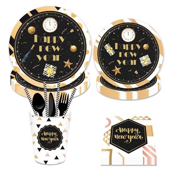 disposable dinnerware 2021 happy year party decorations sets celebration tableware merry christmas favors supplies
disposable dinnerware 2021 happy year party decorations sets celebration tableware merry christmas favors supplies