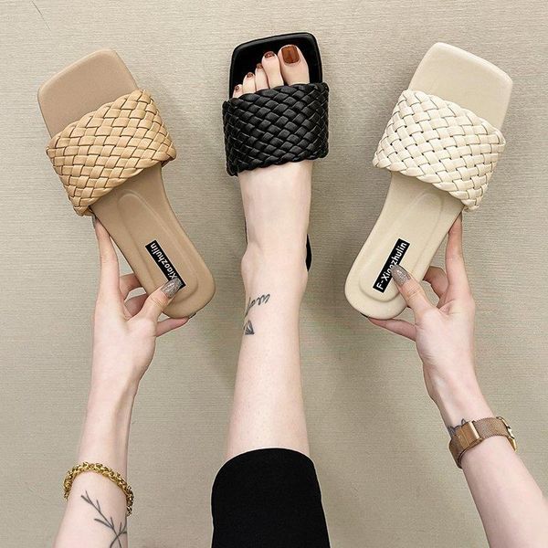 slippers women brand summer slides 2021 weave open toe flat casual slipper leisure sandal female beach flip flops, Black
slippers women brand summer slides 2021 weave open toe flat casual slipper leisure sandal female beach flip flops, Black