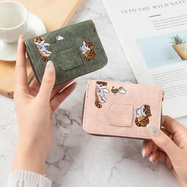 card holders embroidery business holder cute cartoon ladies pu zipper women's wallet for cards casual credit id cardholder, Brown;gray
card holders embroidery business holder cute cartoon ladies pu zipper women's wallet for cards casual credit id cardholder, Brown;gray