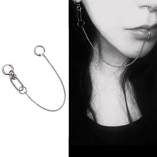 dangle & chandelier gothic lip nose chain earrings for women girls punk hip hop chained ear ring fashion body piercing jewelery, Silver
dangle & chandelier gothic lip nose chain earrings for women girls punk hip hop chained ear ring fashion body piercing jewelery, Silver