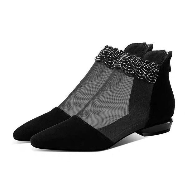 big size 35-42 rhinestone mesh women's casual sandals hollow out summer fashion thick heel high heels, Black
big size 35-42 rhinestone mesh women's casual sandals hollow out summer fashion thick heel high heels, Black