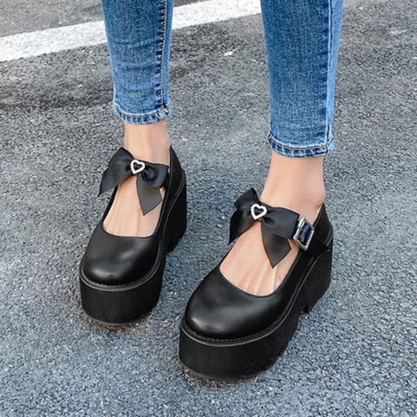 dress shoes 2021 spring women's bowknot pump high heels waterproof platform thick sole harajuku large size leather, Black
dress shoes 2021 spring women's bowknot pump high heels waterproof platform thick sole harajuku large size leather, Black