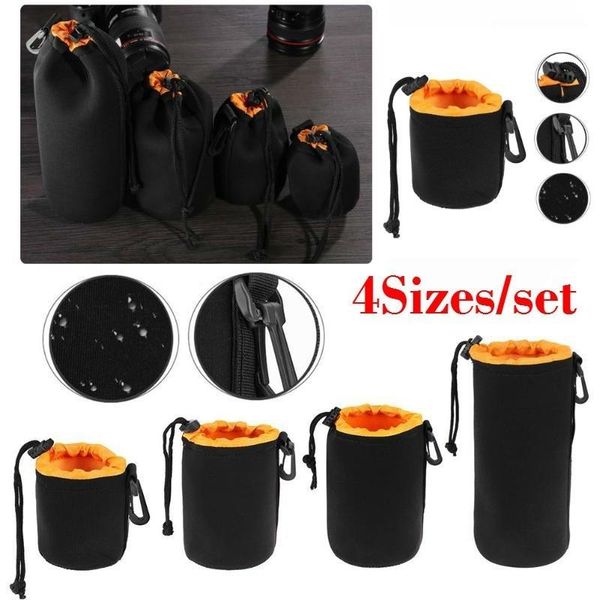 storage bags 4sizes/set camera lens pouch bag waterproof soft video case protector 
storage bags 4sizes/set camera lens pouch bag waterproof soft video case protector