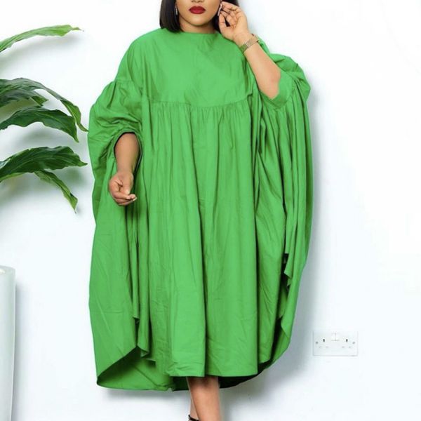 women loose dresses o neck pleated casual fashion large size ladies female african fashion spring summer new 2021 baggy robes, Black;gray
women loose dresses o neck pleated casual fashion large size ladies female african fashion spring summer new 2021 baggy robes, Black;gray