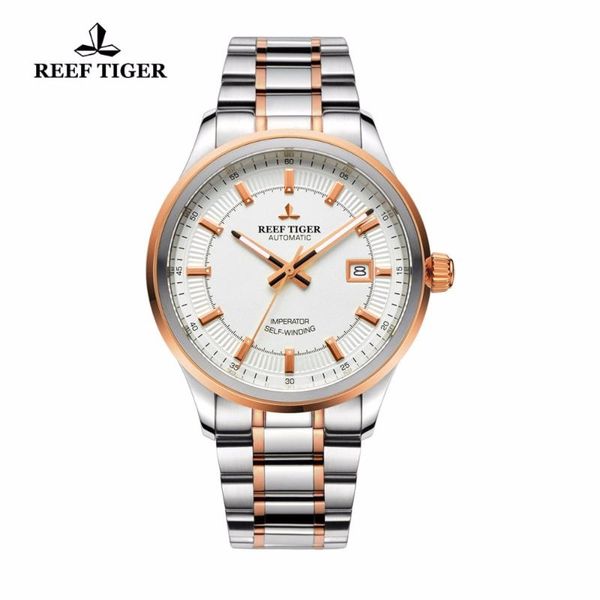 wristwatches reef tiger/rt watches steel/rose gold two tone business dress watch for men miyota 9015 super luminous automatic rga8015, Slivery;brown
wristwatches reef tiger/rt watches steel/rose gold two tone business dress watch for men miyota 9015 super luminous automatic rga8015, Slivery;brown