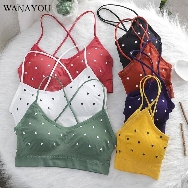 women dot cross back sports bra seamless padded wrapped chest running fitness vest gym workout underwear clothing, White;black
women dot cross back sports bra seamless padded wrapped chest running fitness vest gym workout underwear clothing, White;black