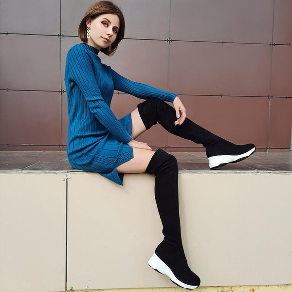 dress shoes qutaa digit round foot on the knee women's boots winter wedge casual fashion shoe women's boot section 34-43 n1ct, Black
dress shoes qutaa digit round foot on the knee women's boots winter wedge casual fashion shoe women's boot section 34-43 n1ct, Black