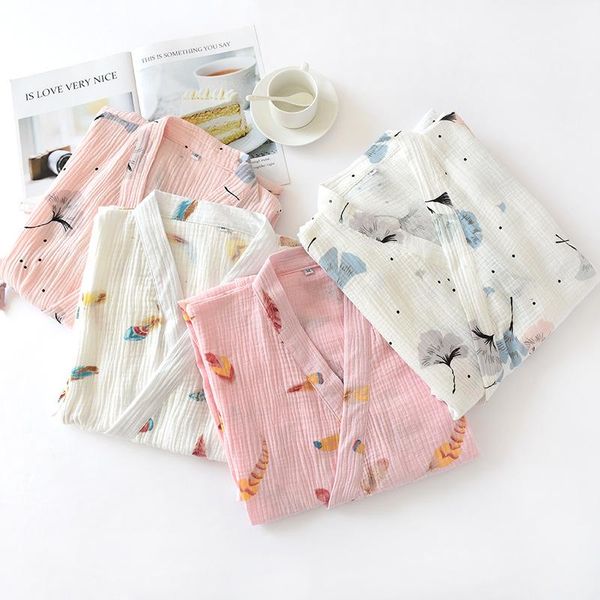 women's sleepwear japanese kimono night gown women cotton gauze pajamas bathrobes steaming home clothes thin yukata nightwear, Black;red
women's sleepwear japanese kimono night gown women cotton gauze pajamas bathrobes steaming home clothes thin yukata nightwear, Black;red